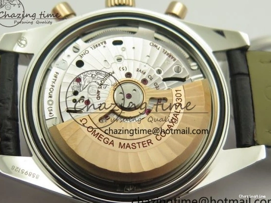 0410 Neat Speedmaster ’57 Co-Axial SS RG OMF 1:1 Best Edition Black Dial On Leather Strap A9300 (Free Leather Strap) 8067